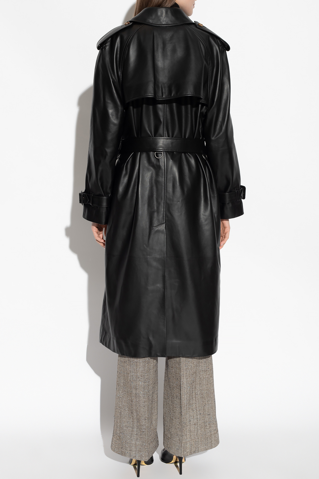 Burberry patent leather outlet trench coat